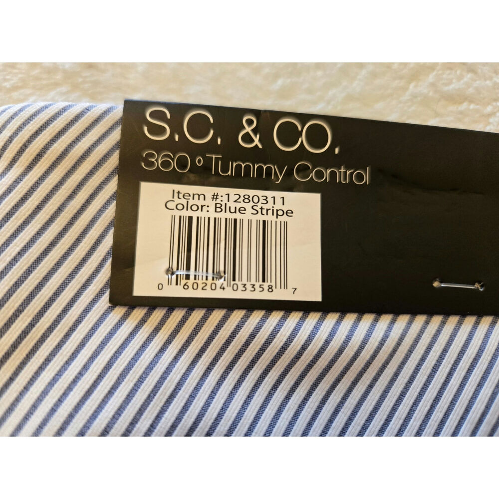 S.C. & CO Women's Blue White Striped Skort 360 ° Tummy Control Size XL  NWT - Picture 11 of 15